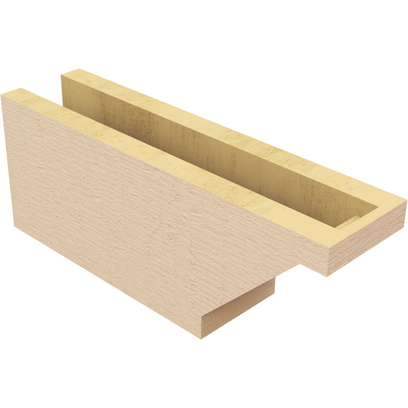 Burlington Woodgrain TimberThane Rafter Tail, Primed Tan, 6" H x 16" W x 4" D