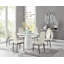 Edzard Statement Pedestal Round Dining Table Set & 6 Luxury Velvet Dining Chairs-90654946-90654938