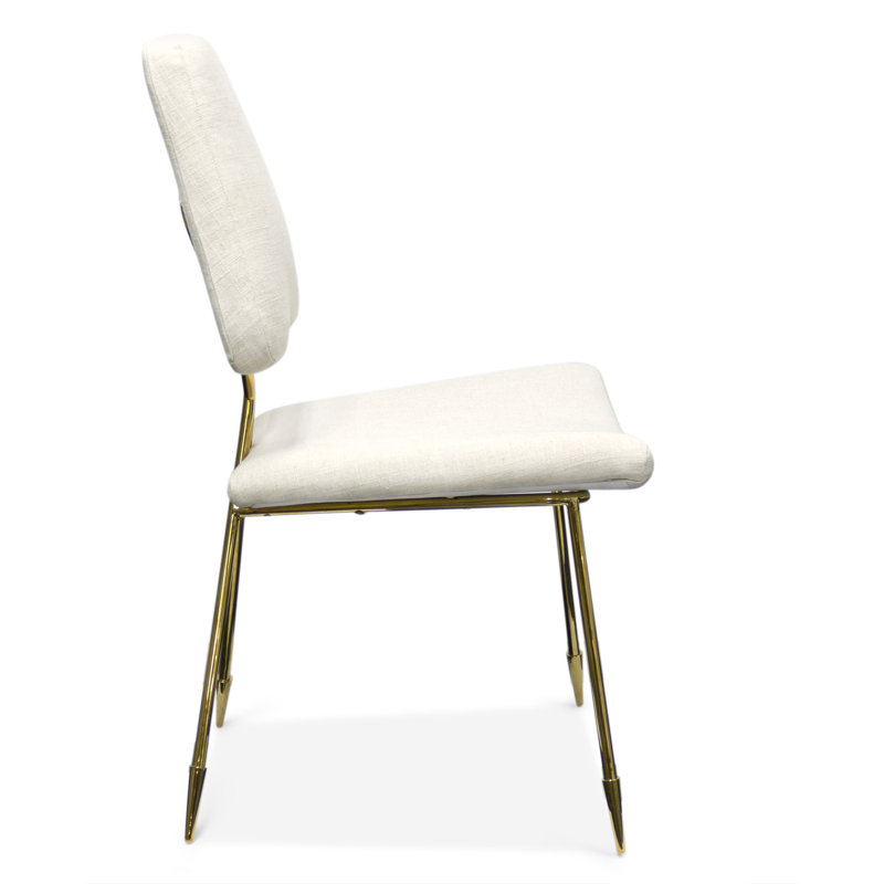 Maxime Dining Chair, Linen Blend Belgium Stone