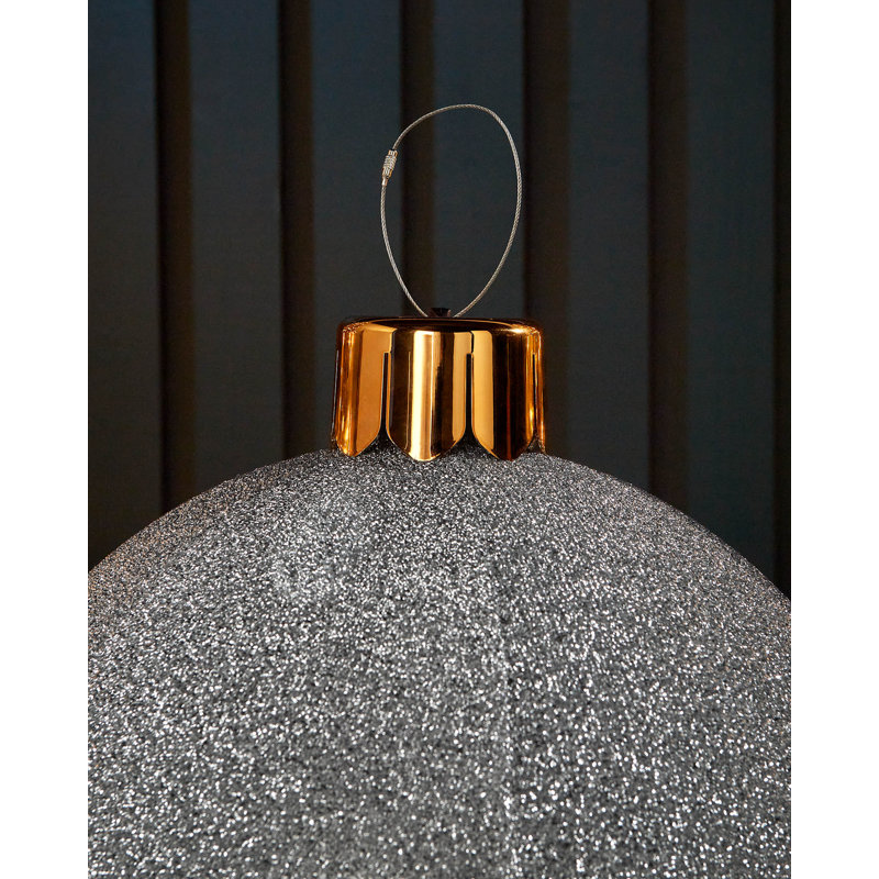 PVC Bauble, Silver, 45.72cm H x 45.72cm W x 45.72cm D