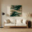Paysage abstrait 42, art mural en métal vert