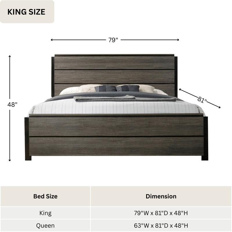 Ensemble de chambre à coucher standard 5 pièces Mandy, Très grand