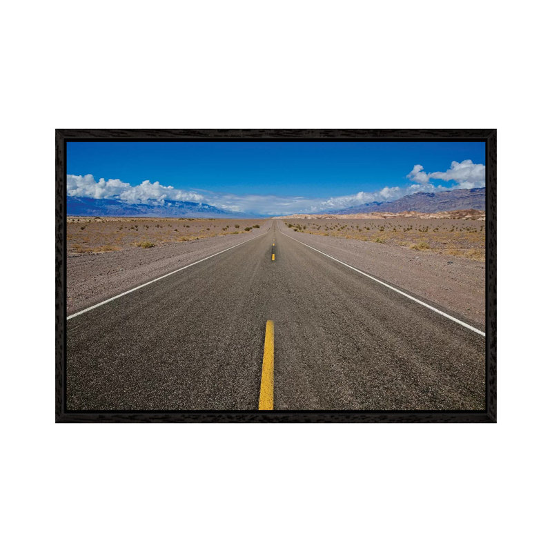 Death Valley Road To Nowhere 1 Piece Wall Art on Canvas, 66.04 cm H x 45.72 cm W, Black Framed