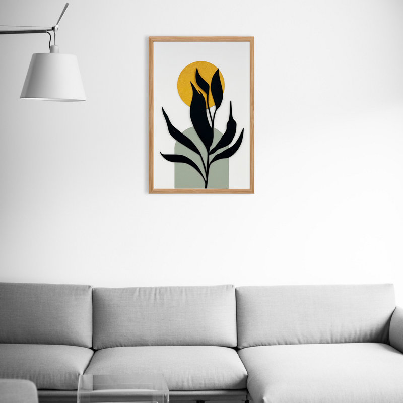 Elegant Framed MDF Painting, 19.7 x 27.6 Inches | 100% MDF (Thickness: 0.1 in), 100% Pine Wood Frame (Thickness: 0.8 in), Metal Figure (Thickness: 0.05 in) | Perfect for Home Decor, Art Lovers, and Gift Giving
