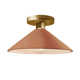 Single Light Ceramic LED Semi Flush Mount