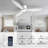 Jamarreon 42''/52'' Flush Mount Dimmable Ceiling Fan with LED Lights and Remote Control-1566889514