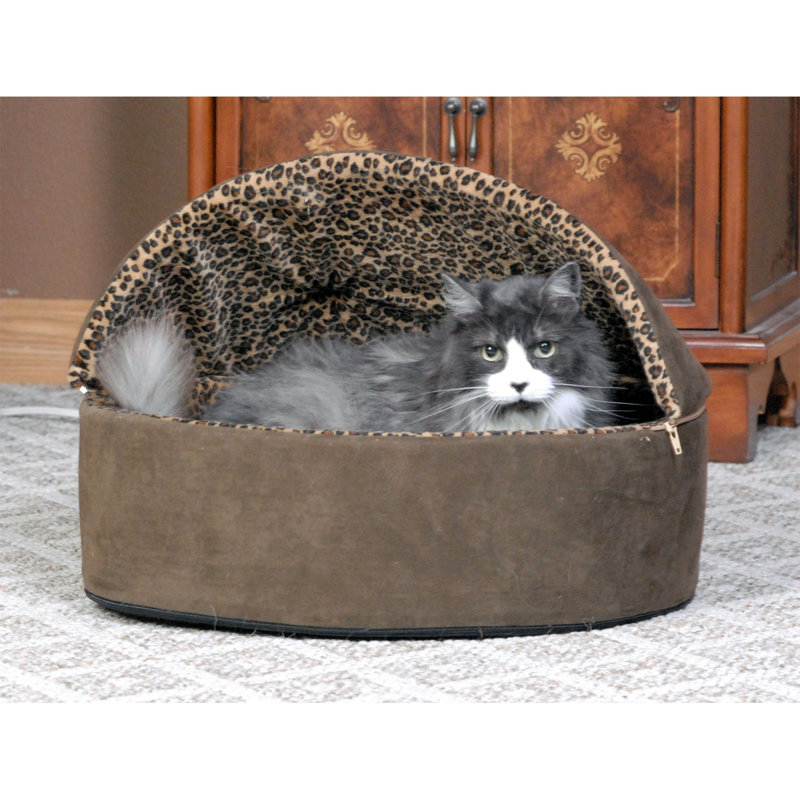 Lit rond pour chat, Petit (H 16 po x l 16 po), Brun clair