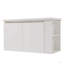 Meuble-lavabo mural polyvalent 36 po avec lavabo en céramique 36 po, portes flottantes à poignée libre et 2 tablettes latérales ouvertes, grand espace de rangement