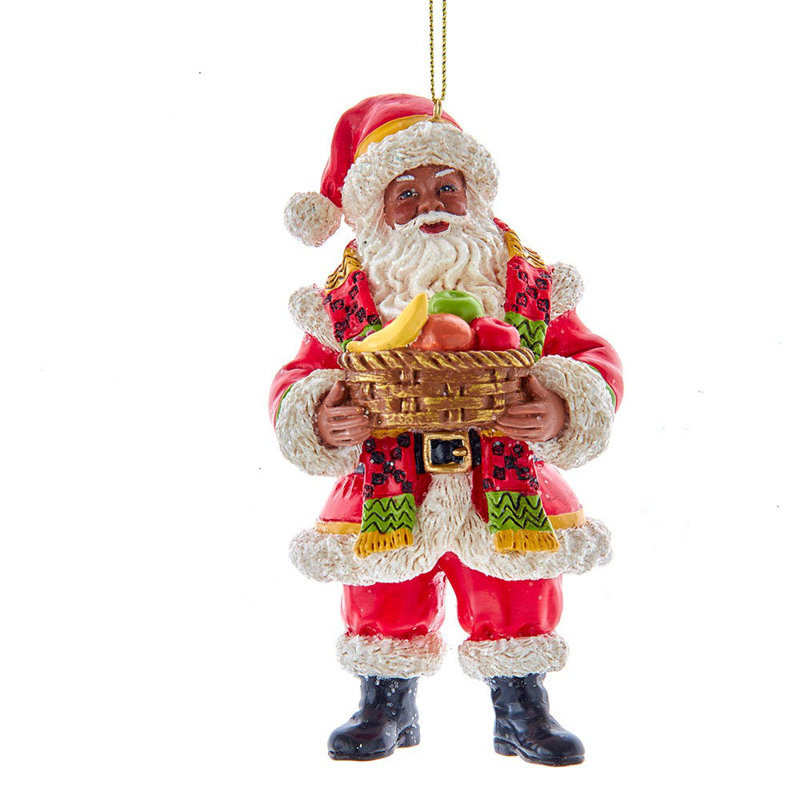 Figurine suspendue père Noël afro-américain Kwanzaa