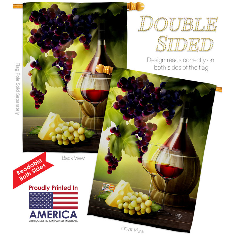 Double Sided 40'' H x 28'' W Polyester Flag Set