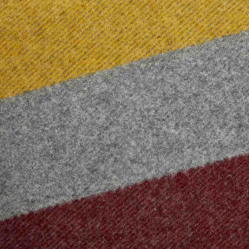 Frontier Collection Hand Woven Blanket, 80" x 96", Gray/Red/Yellow