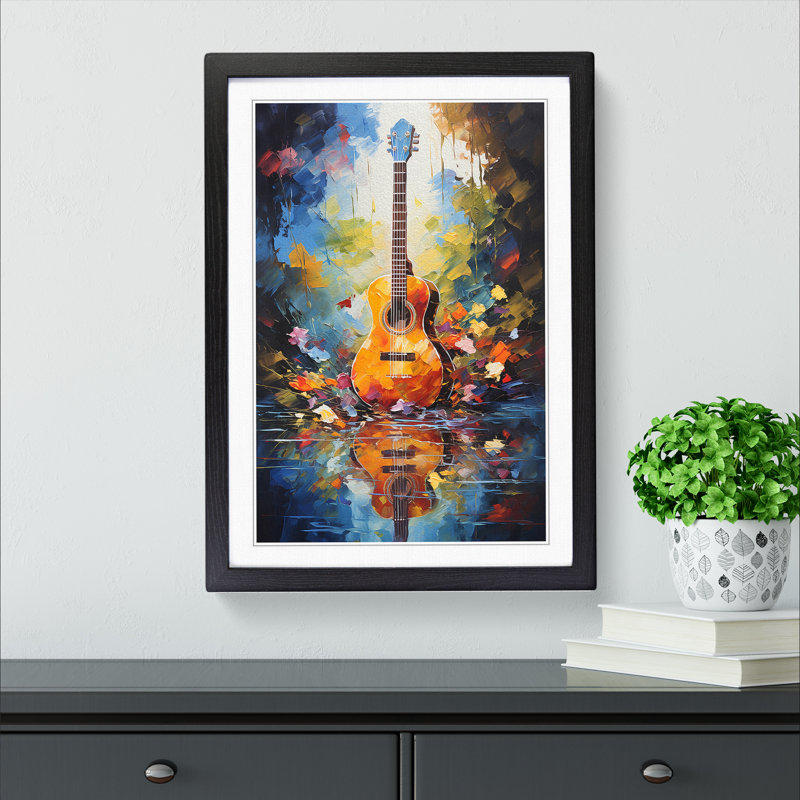 Guitar Impressionism - Framed Print