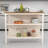 Doru Rustic 45" Stationary Kitchen Island, Rubberwood Butcher Block Dining Table with Open Shelves-912234547