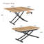 Table basse et de salle à manger multifonctionnelle Droom, hauteur réglable, plateau en MDF imitation bois, dimensions 110 cm (L) x 100 cm (P) x 74 cm (H).
