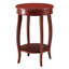 Table d'appoint en bois rouge avec tablette inférieure - respire la grâce et la classe conçue pour durer-811772725