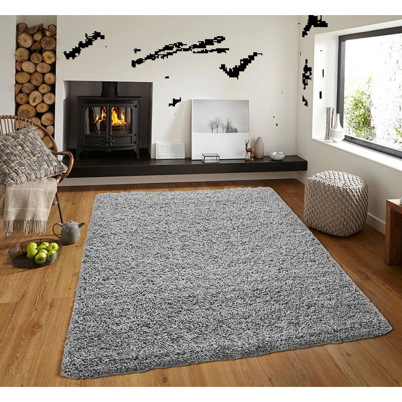 Solid Colour Shag Area Rug, Rectangle 200 x 290 cm