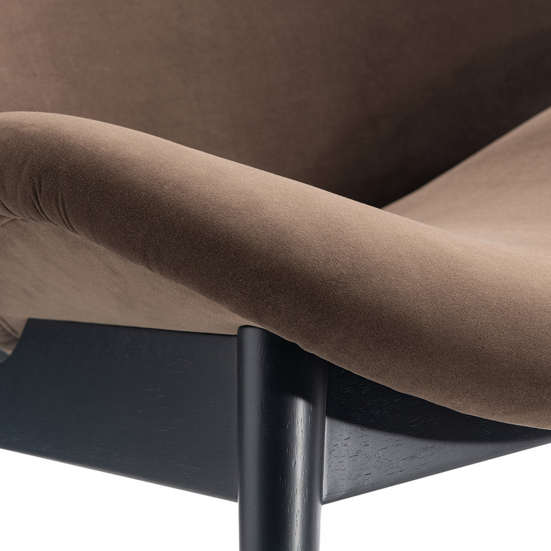 Jett Armless Chair, Brown Velvet