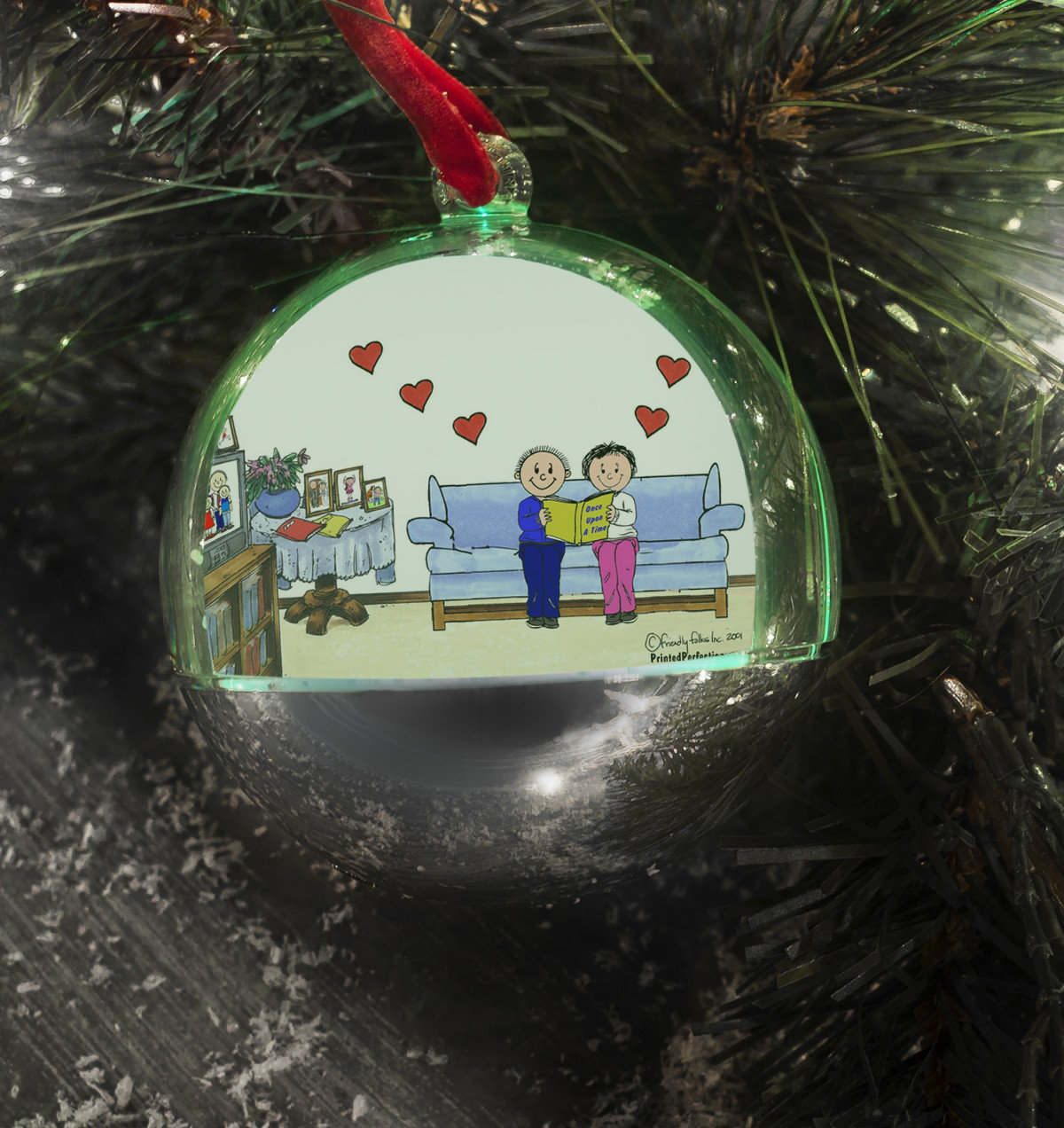 FAMITRENDZ Customized Photo 3D Snow Globe Ornament For