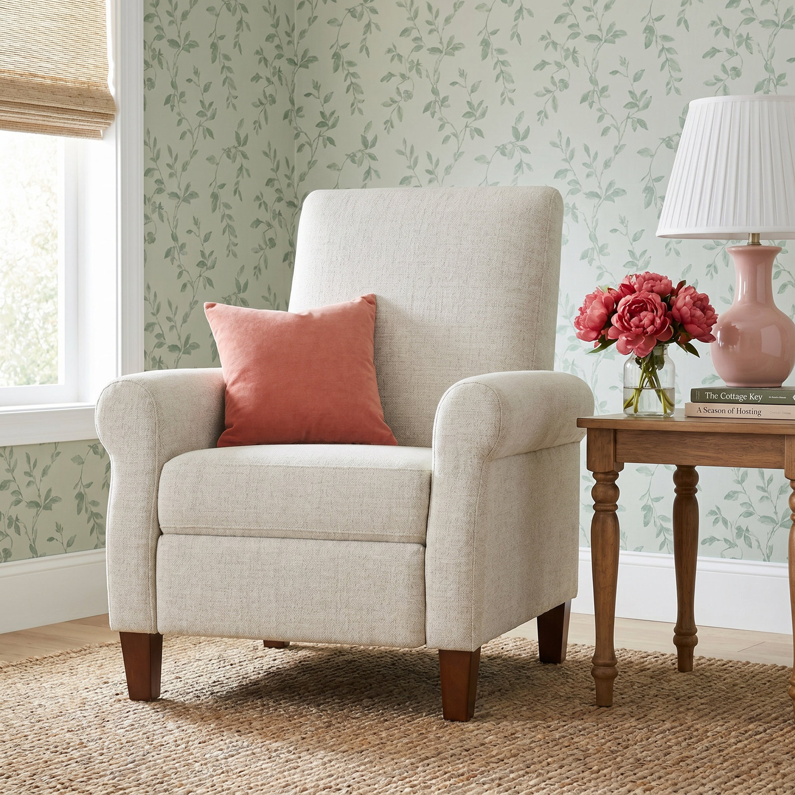 Eleanora 34" Manual Recliner, Milo Linen