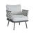 Mariano Steel 4-Pieces Coversation Set, Grey-440988996-440988995