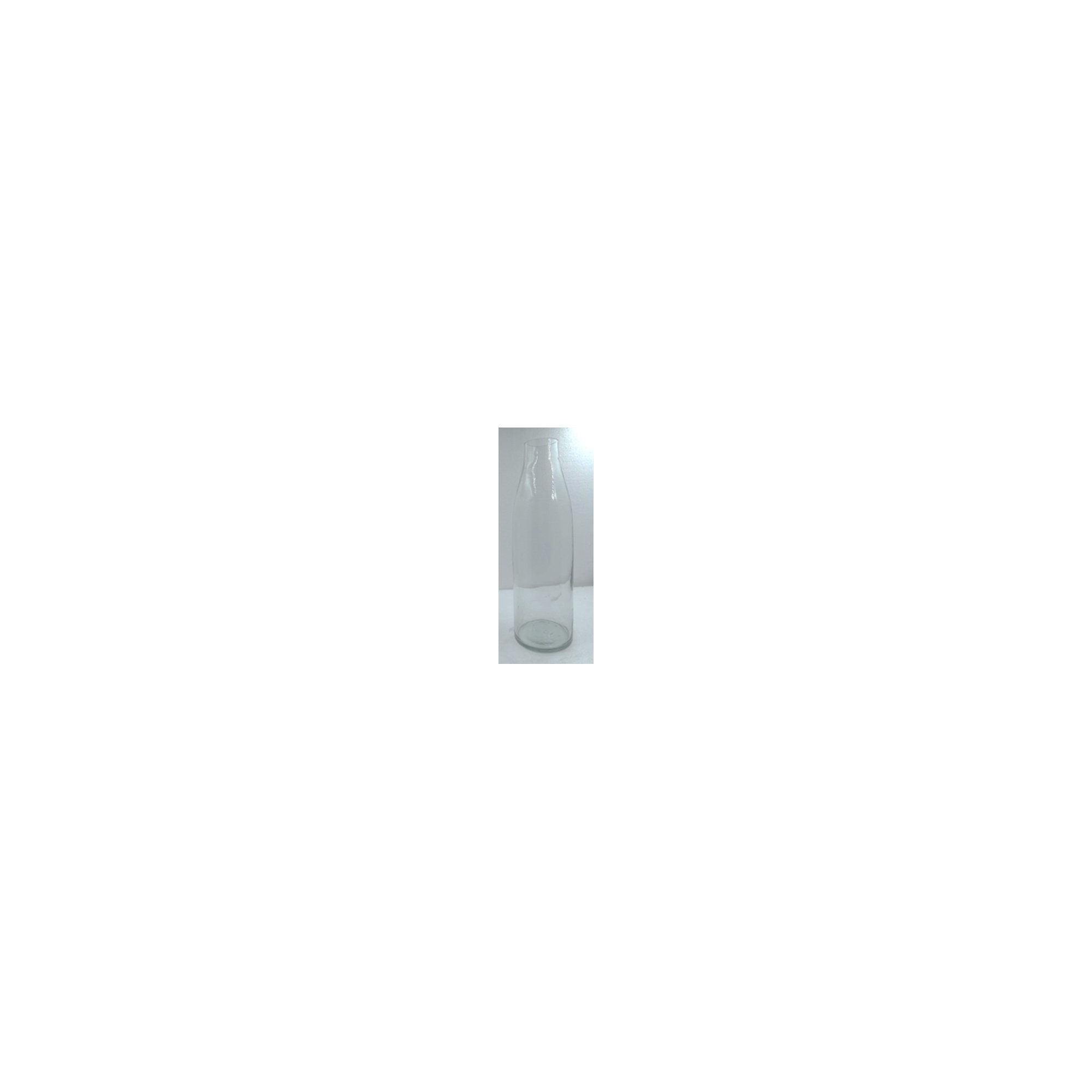 Cole and Grey Glass Wide Clear Decorative Vase, 15" H x 5" W x 5" D