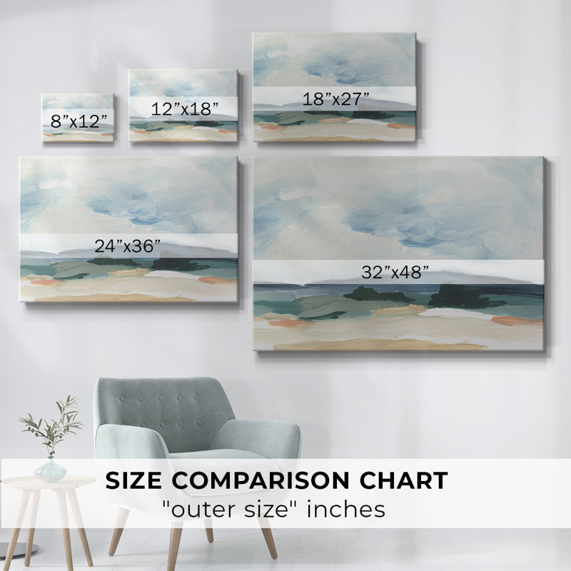 Toile tendue pastel Vista II-Gallery, H 12 po x l 18 po