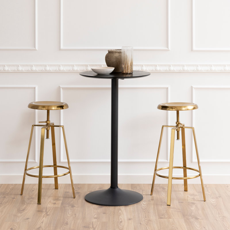 Barrault Round Metal Base Dining Table