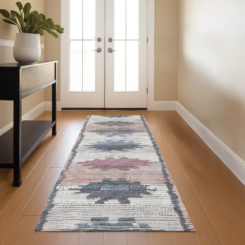 Premium Machine Washable Mayfield AMF1946 Tribal Rug, Runner 2'3" x 7'6"