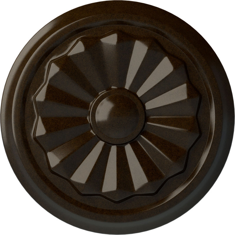 Médaillon de plafond Endurathane Olivia, 7 7/8 po x P 1 1/8 po (convient aux auvents jusqu'à 3 1/2 po), Bronze