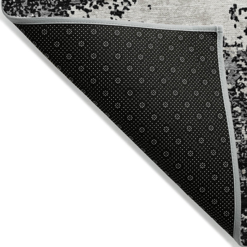 Tapis intérieur / extérieur noir lavable Aera , 5' x 7'6"