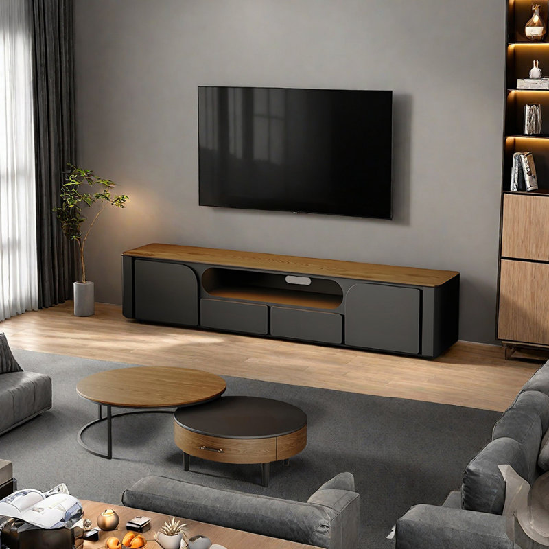 Ensemble de table basse et meuble télé avec beaucoup de rangement