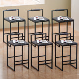 Counter Barstools Low Back Metal Island Stools (Set of 6)