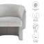 Fauteuil d'appoint rembourré en tissu Greer Boucle-106273840