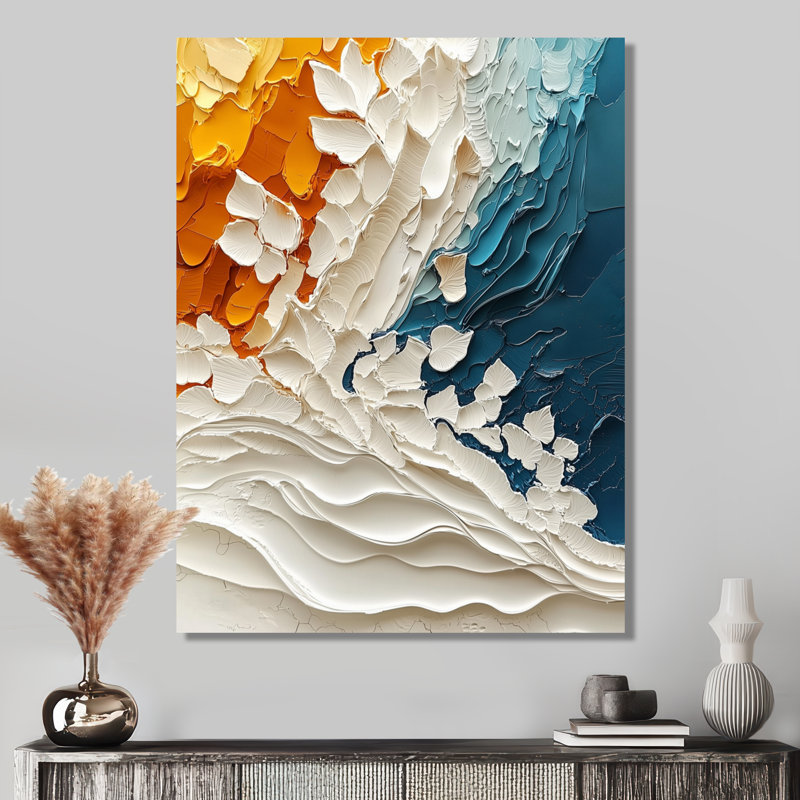 «Biomorphism Wave to Sand» - Biomorphisme, art en métal, H 20 po x l 12 po