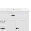 Meuble-lavabo gracieux de 36 pouces avec lavabo et tiroirs dans l'armoire-491378371