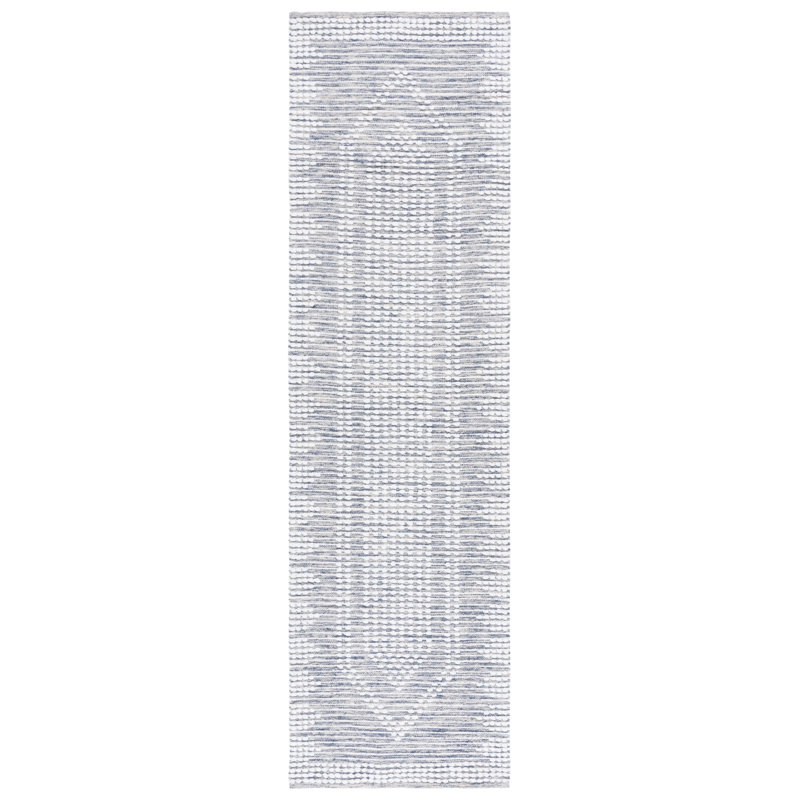 Tapis bleu marine / ivoire Talala 981, Tapis de couloir 2 pi 3 po x 8 pi