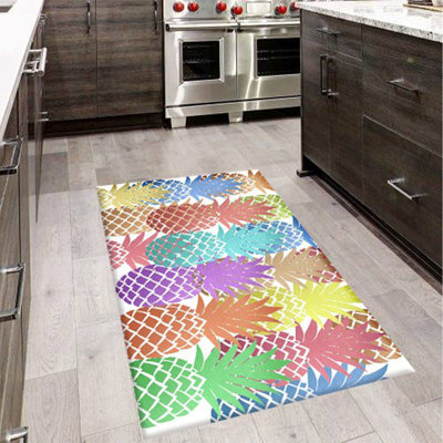 Tapis en jute tissé à la machine Alsen - rouge / bleu / vert