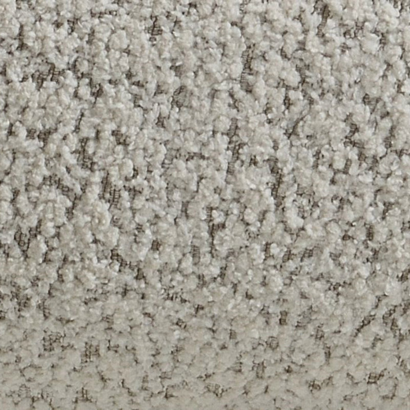 Fauteuil bouclé gris Irma avec pivot