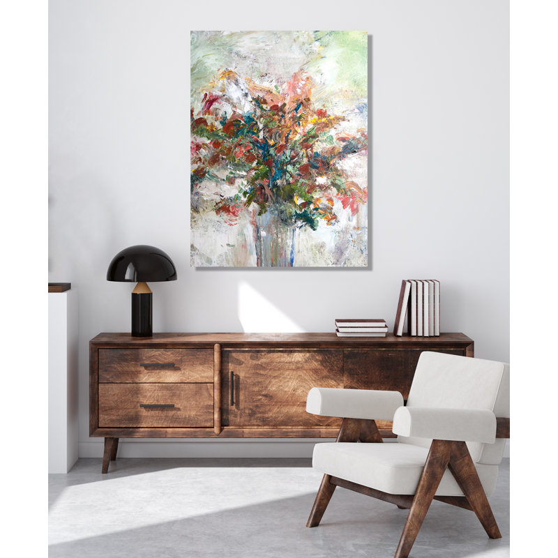Floral - Artist Enhanced Canvas Print, 40" H x 30" W x 1.5" D, Unframed