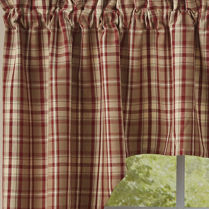 Jermir Cotton Plaid Swag Window Valance