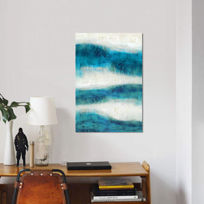 «Emerge in Aqua» non disponible sur toile, H 18 po x l 12 po x P 1,5 po, Toile tendue, Pas de tapis
