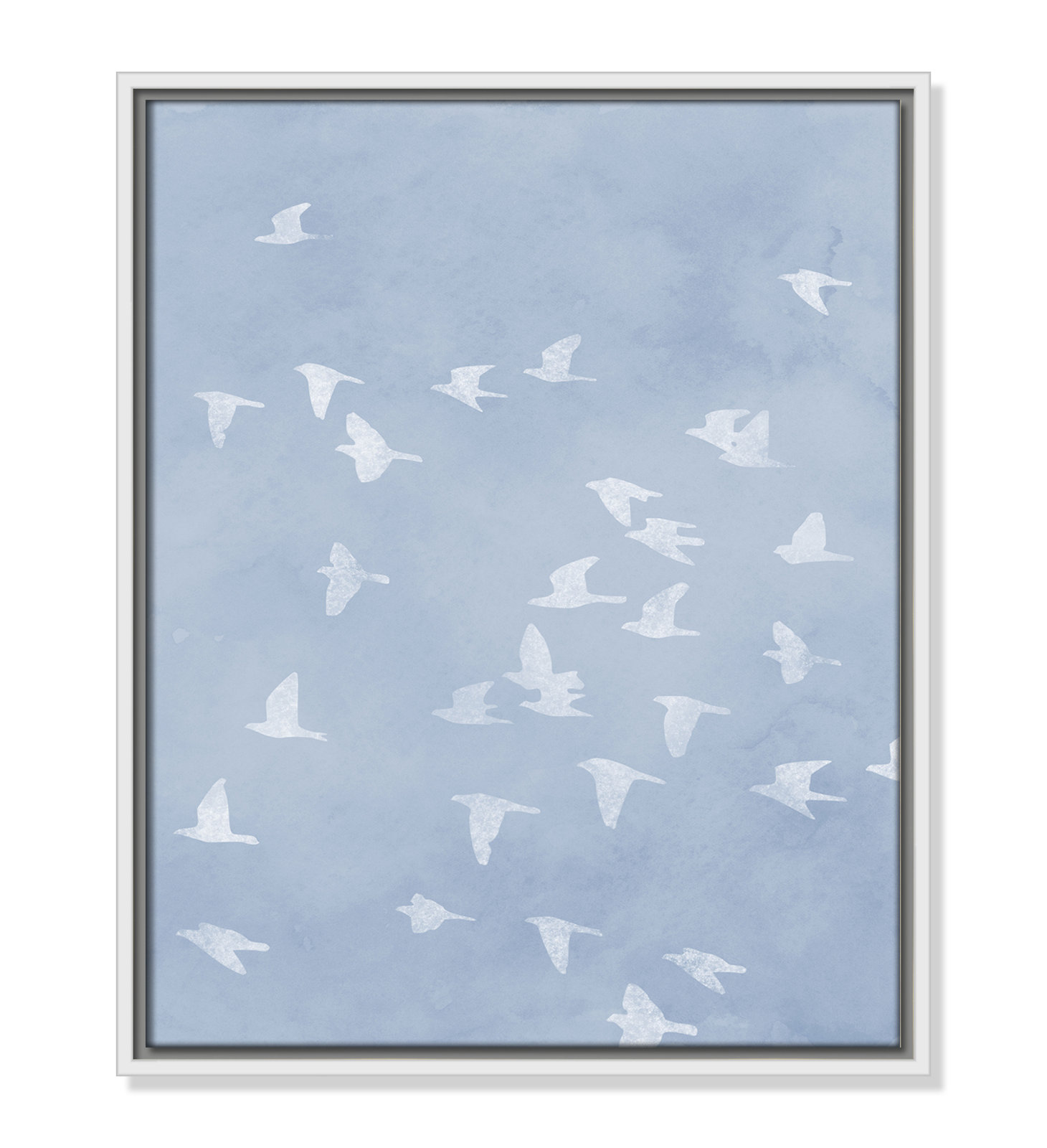 Flying Friends Print by Marcus Prime, 17.5'' W x 21.5'' H, White Floater