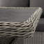 Sofia Rattan Rectangular Corner Dining Set with Rising Firepit Table in Grey