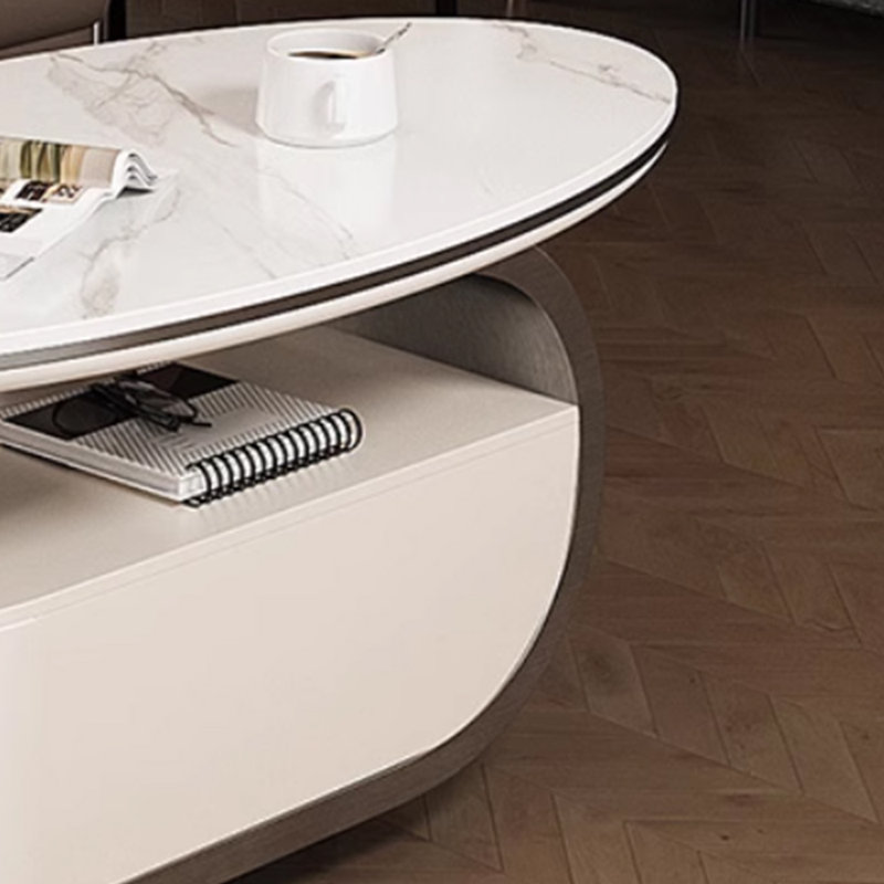 Luxury-luxurious and niche-designed coffee table, 20.86" H x 39.37" W x 17.71" D, Light gray