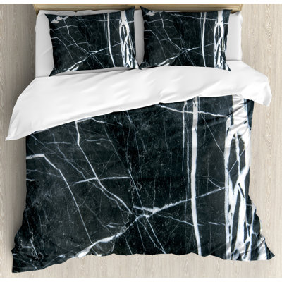 Ensemble de housse de couette grunge natural gemme nostalgique marbling design culture