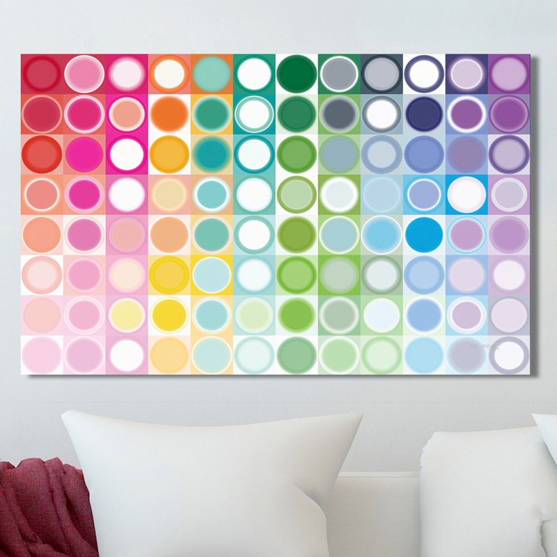 «Circles and Squares», impression sur toile tendue, H 28 po x l 48 po