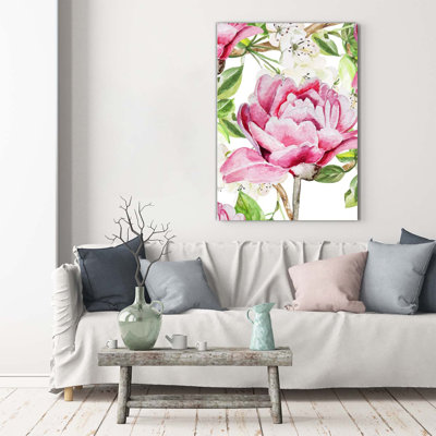 Peony - Wrapped Canvas Print