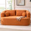 Canapé compact en chenille moderne, canapés de salon orange sans assemblage