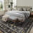 Vintage Washable Area Rug for Bedroom, Distressed Non-Slip Non-Shedding Floral Soft Throw Rugs for Living Room, Dining, Foyer (Brown)-224649541