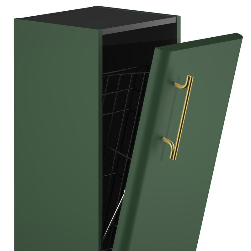 Ashat Bathroom Cabinet, Right, Conifer Green Supermatt/Gold